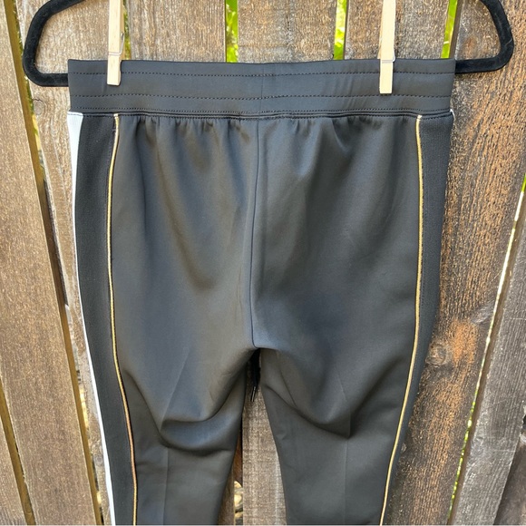 Pam & Gela Wm's Sequined Stripe Crop Track Pant NWT In Black Sz O/XS - Picture 9 of 16